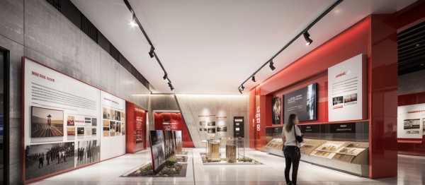 高級感紅色展廳文化墻需要注意的8個要點