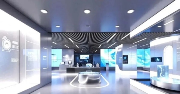 極簡科技風(fēng)展廳：用空間語言對話未來