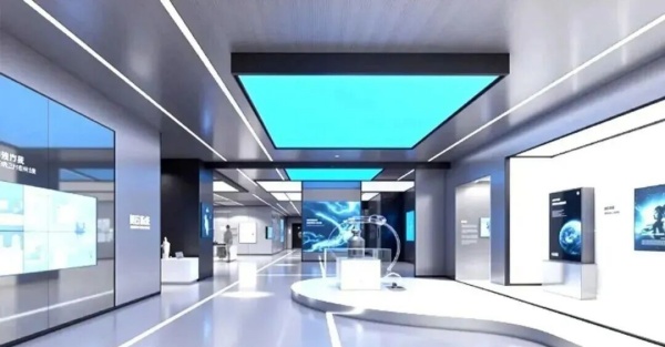 極簡科技風(fēng)展廳：用空間語言對話未來